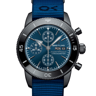 cheapest price Breitling Superocean Héritage II Chronograph 44 Outerknown Black steel Blue
