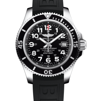 replica watches Breitling Superocean II 42 Steel Volcano Black
